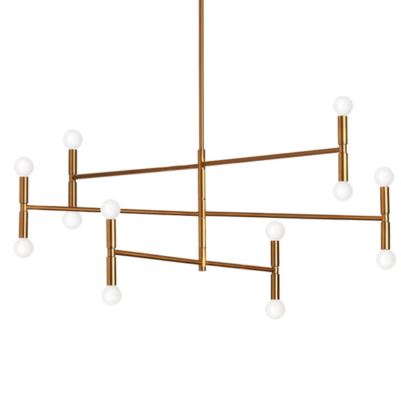 Dainolite AVA-4012C-VB 40 in. Ava 12 Light Incandescent Chandelier, Vintage Bronze
