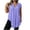 Purple, variant on Plus Size Women's Sleeveless Textured Tunic Top, V-Neck with Button, Curved Hem Side Split, Casual Loose Fit Blouse, L-4XL
