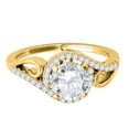 thumbnail image 2 of Aonejewelry 1/2 Carat Halo Diamond Engagement Ring in 14k Solid Yellow Gold, 2 of 4