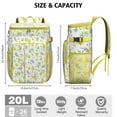 thumbnail image 3 of Retro Lemon Lover Cooler Backpack - Insulated Leakproof Soft Cooler Bag, 20L High-Capacity for Camping, Beach & Picnics - Vintage Floral Design, 3 of 5