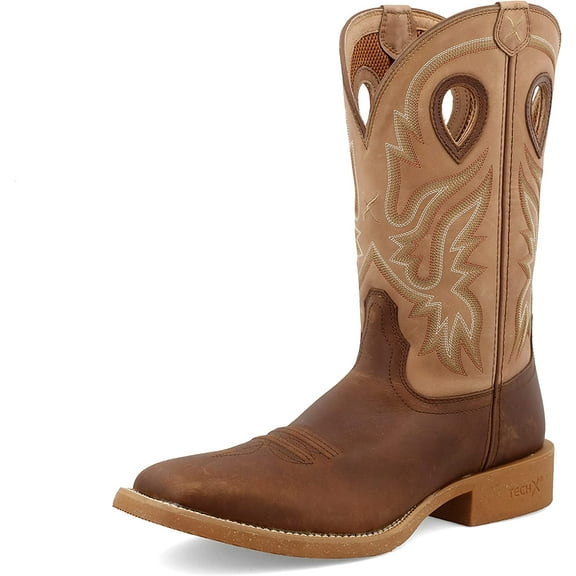 Twisted X Men's 12" Tech X⢠Boot, Hazel & Sand, 10 D