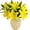 Yellow, variant on KUNPENG  6Pcs Fake Lilies Artificial Flowers Real Touch Faux Tiger Lily with Stems Fake Lilys Plants for Easter Floral Arrangements Wedding Bouquet Home Table Centerpiece Decor (Yellow)