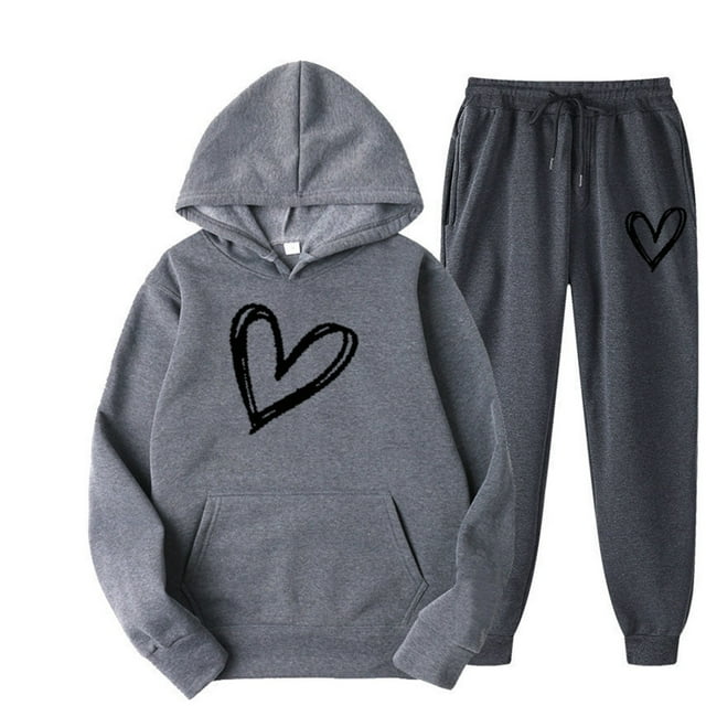 SHIXIAOO Sweat à Capuche Décontracté à la Mode pour Automne et Hiver Unisexe Doublure Douce Design Cœur pour Usage Quotidien et Coupe Décontractée Options Assorties Sweat à Capuche Sportif pour Femmes Fermeture Éclair Complète