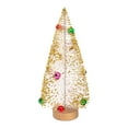 thumbnail image 2 of Kbndieu Mini Bottle Brush Christmas Trees with Wood Base, Artificial Tabletop Small Christmas Tree for Crafts, Winter Snow Ornaments for Christmas Home Table Top Party, 2 of 8