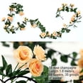 thumbnail image 2 of Yellow Flower Garland Fake Flower Rose Vine Decorative Wall Hanging Plant for Wedding Arch Door Arrangement Party Garden Home Bedroom Office Decoration, 2 of 6