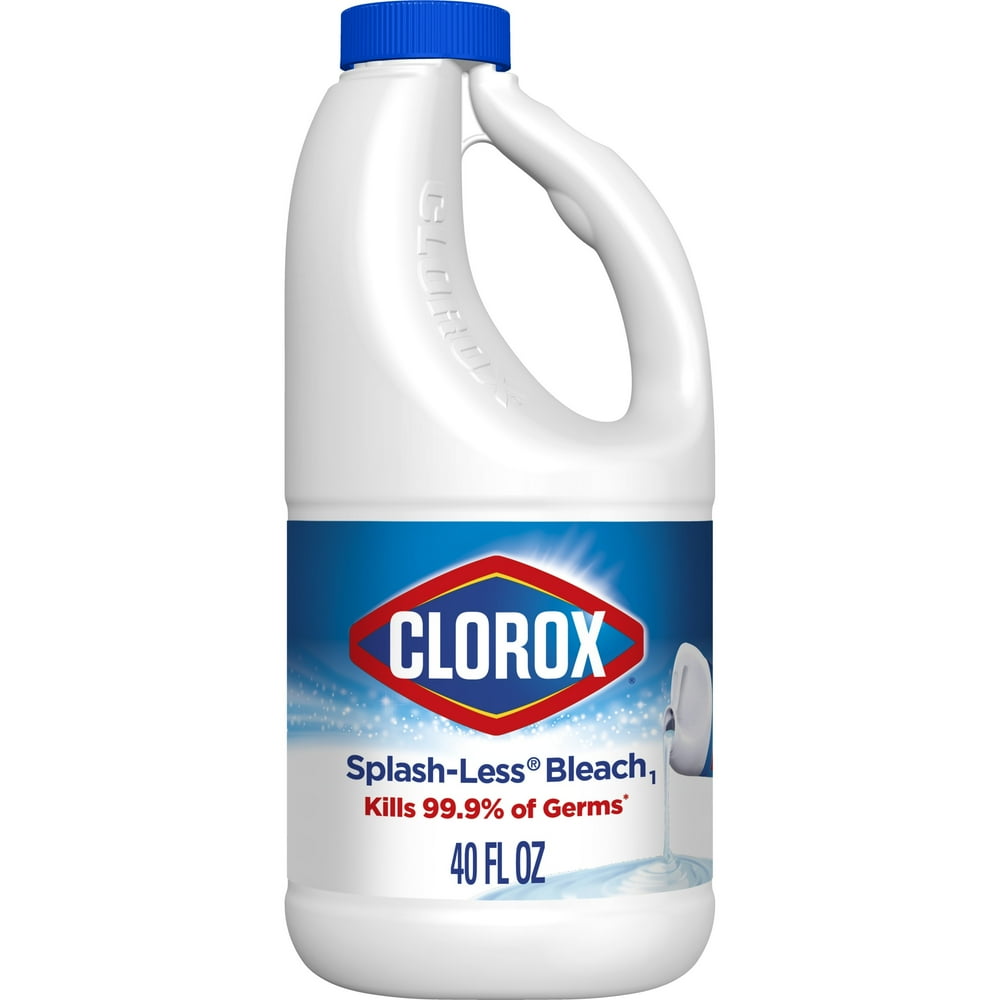 Clorox SplashLess Liquid Bleach, Regular Concentrated Formula, 40