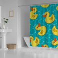 thumbnail image 3 of Coolnut Shower Curtain Set with Hooks Cute Duck Swimming Polyester Waterproof Bath Curtain 66" x 72", 3 of 6