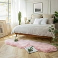 thumbnail image 2 of JOLUSERE Luxury Ultra Soft Faux Fur Area Rugs,2'x5'Fuzzy Faux Fur Rugs for Living Room Bedroom, Pink, 2 of 9