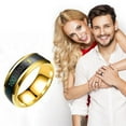 thumbnail image 1 of Temperature Display Couple Rings, EDHITNR Smart Mood Ring with Physical Intelligent Temperature Sensor, Fashion Gold Copper Mood Display Rings for Wedding Party Gift, 1 of 3