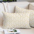 thumbnail image 2 of Yellow Spring Floral Pillow Protectors with Zipper Standard Size, Elegant Watercolor Summer Botanical Soft Brushed Breathable Throw Pillow Covers, Pillowcase for Couch Sofa Bedroom 20"x26", 2 of 9