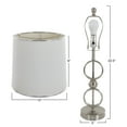 thumbnail image 3 of Lavish Home Table Lamps and Floor Lamp Modern Brushed Steel with 3 LED Bulbs included ( Set of 3), 3 of 6