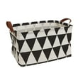 thumbnail image 2 of HIYAGON Storage Baskets, 15"L x 10"W x 9"H Cotton Toy Storage Bins with Stylish Pattern for Home Organization, Gift Basket, Kid's Toy Organizer, Shelf Basket ( Rectangular - Black Inverted Triangle ), 2 of 7