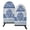 Blue Floral Pattern, variant on Fun Fish Mouth Oven Mitts 9.5x5.7in Cotton Pot Holders Heat Resistant Grill Gloves for Kitchen BBQ Decor Blue Clematis Flower