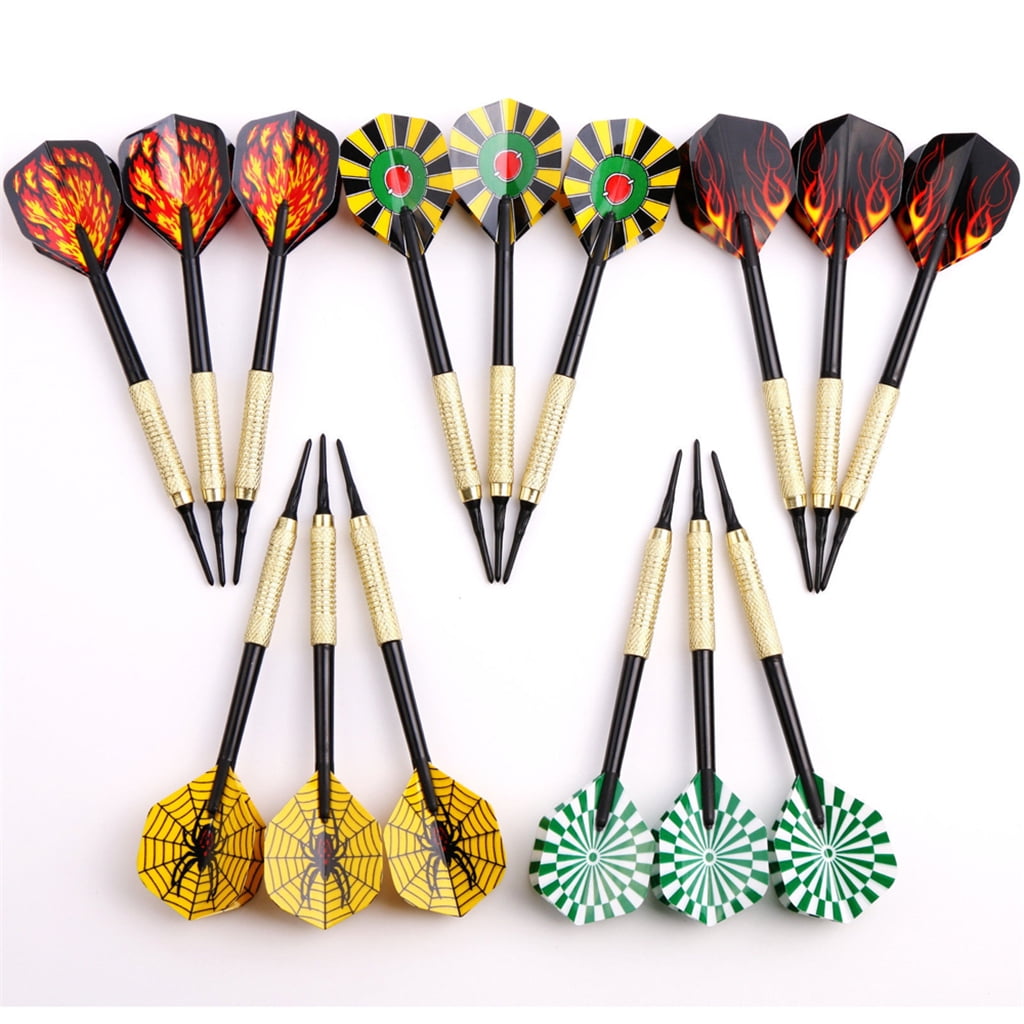 15 Pack Soft Tips Darts for Electronic Dartboard Plastic Point Tip Dart 