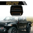 thumbnail image 3 of Bandeja organizadora del consola central Unique Bargains para Jeep Wrangler JK JKU Rubicon Sport 2011-2018, bandeja de almacenamiento del reposabrazos, plástico negro y naranja, 3 of 6