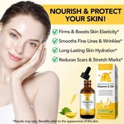 Aliver Vitamin E Oil for Skin, Face, Hair, Body, 75,000 IU, Moisturizing and Firming Skin, 2.02 fl.oz (2Pack)