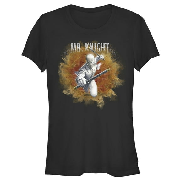 Junior's Marvel: Moon Knight Mr. Knight Sandstorm Graphic Tee Black Medium