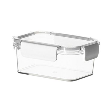 JeashCHAT Plastic Food Storage Container with Snap Lids, Clear Rectangle Meal Prep Container, Freezer Airtight Leakproof Food Fresh-Keeping Box for Fruits Vegetables Butter Cheese