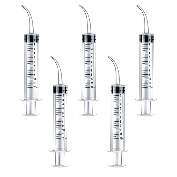 OITY Tonsil Stone Remover Teeth Hygienicer Dental Irrigation Hygienicing with Curved Tip for Oral Dental Care Feed Pets Deep Tonsil Stone Remover 5 Pcs