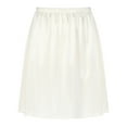 thumbnail image 4 of Doomiva Women's Half Slips Underskirts Long Satin Slip Skirt Petticoat for Under Dress 45cm White M, 4 of 7