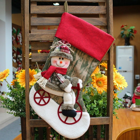 Chmadoxn Christmas Decorations Christmas Tree Decoration Socks Stockings Gift Bag Gift Bags Candy Bags Hanging Festival Ornament Xmas Tree Ornaments