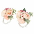 thumbnail image 3 of Flor de mano, 2 piezas/bolsa Flor de muñeca de dama de honor Flor de muñeca de boda Decoración de boda Logre más, 3 of 12