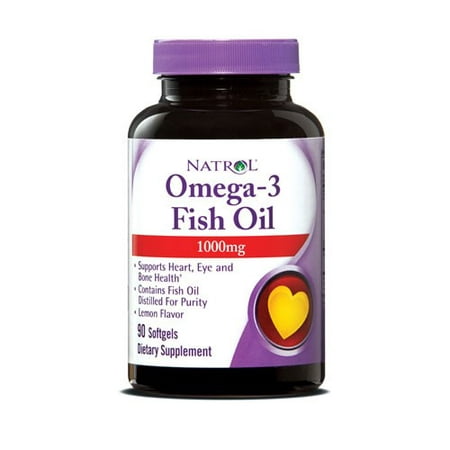 Natrol Omega-3 Fish Oil Softgels, Lemon, 1000 Mg, 90 (The Best Omega 3 Products)