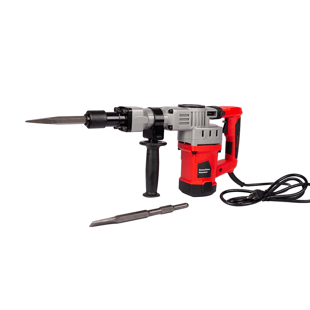 CJC 1280W Heavy Duty Electric Demolition Jack Hammer Concrete Breaker Power Trigger Lock with Chisel Bit & Carrying Case