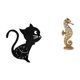 thumbnail image 1 of Reloj de pared con diseño de gato, bonito reloj de pared de resina, escultura acrílica, ideal para guardería, habitación infantil, sala de estar, dorm, 1 of 8