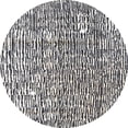 thumbnail image 1 of Ahgly Company Indoor Round Abstract Dark White Beige Abstract Area Rugs, 3' Round, 1 of 6