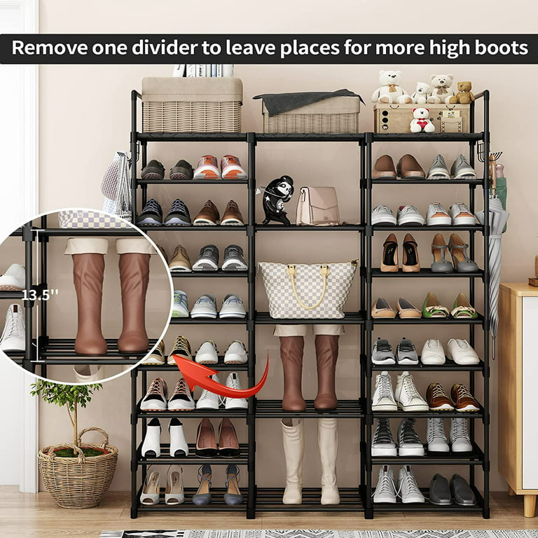 5 Tier Shoe Rack Organizer, Expandable Shoe Cabinet With Door, Freely  Combinable Plastic Shoe Shelf, Suitable For Closet, Entryway, Corridor,  Bedroom