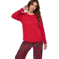 thumbnail image 2 of Casual Nights Women's Jersey Knit Long-Sleeve Top and Soft Flannel Bottom Pajama Set, 2 of 4