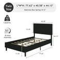 thumbnail image 5 of 4 Ever Winner Modern Upholstered Twin Platform Bed Frame with Button Tufted Headboard, Black, 5 of 5