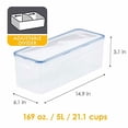 thumbnail image 2 of LOCKnLOCK 21.1-Cup Easy Essentials Plastic Bread Box Container, 18.3 x 15.4 x 5.9 inches, Clear, 2 of 14