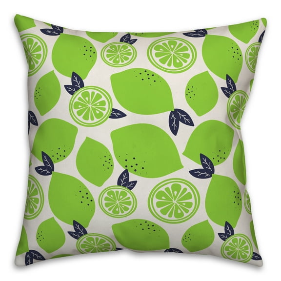 Creative Products Lime Print 16x16 Indoor / Outdoor Pillow