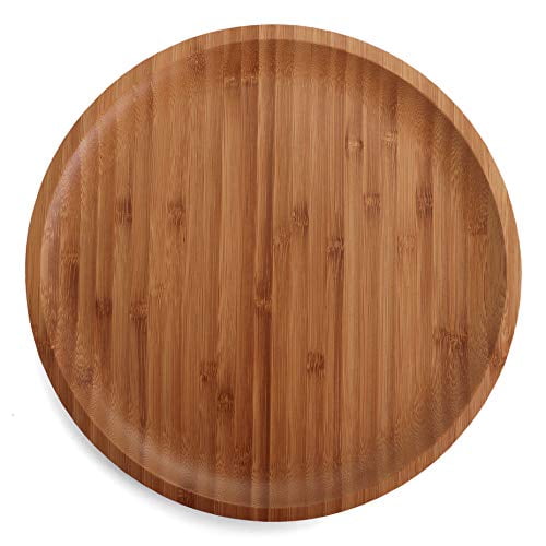 Belari 11" Bamboo Plate Set - Bamboo Reusable Plates - Round Bamboo Plates - Wood Plates Dinnerware - Bamboo Dinner Plates - Bamboo Dinnerware Set - Eco Friendly Plates (8 Pack / 11" Round)