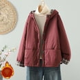 thumbnail image 2 of Enjoytime Womens Winter Coats Solid Color Long Sleeve Button Down Jacket Fall Fashion Warm Casual Outerwear with Hood, 2 of 8