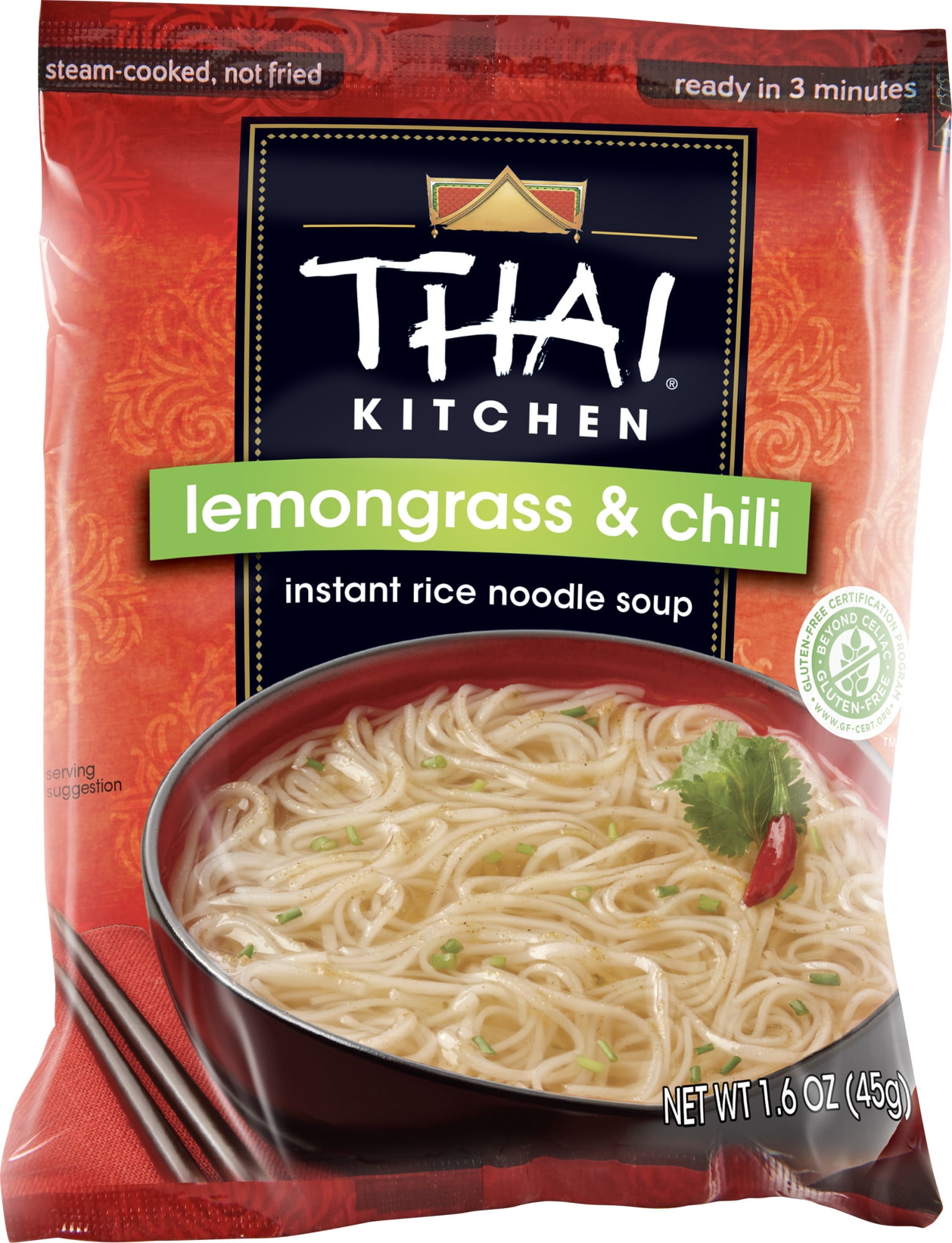 Thai Kitchen Gluten Free Gluten Free Lemongrass & Chili Instant Rice Noodle Soup, 1.6 oz Bag
