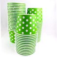 TRAHOOPaper Ice Cream Cups Polka Dot Paper Yogurt Cups 16OZ Lime Green
