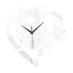 thumbnail image 2 of Elegante y silencioso reloj de pared en forma de corazón fabricado en acrílico, ideal para el salón. Plata, 2 of 9