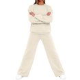 thumbnail image 6 of Letdown Two Piece Sets for Women Long Sleeve Sweatshirts Top Casual Matching Sets Loungewear Fall Clothes Travel Outfits Fashion (Beige, L), 6 of 7