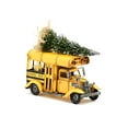 thumbnail image 1 of Zaer Ltd. Vintage Style Old Model 12" Long School Bus with Pre-lit Christmas Tree on Roof, 1 of 4