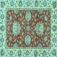thumbnail image 1 of Ahgly Company Indoor Square Oriental Light Blue Traditional Area Rugs, 3' Square, 1 of 4