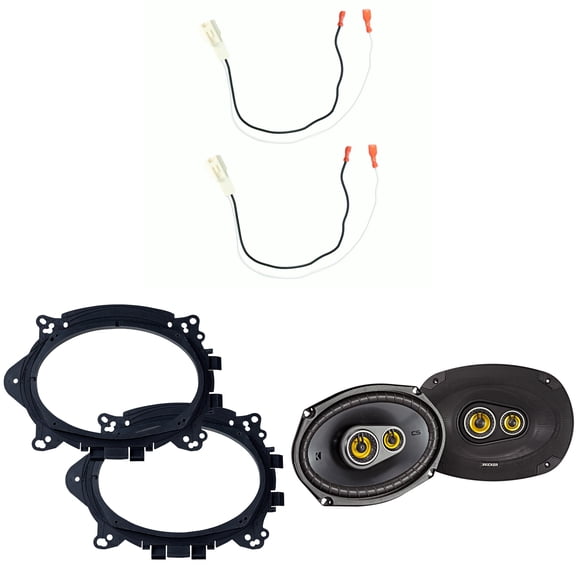 KICKER Speakers 6X9 inch for Toyota Corolla 2014-2019 Upgrade Kit - Pair of CS Series with Adapters and Harness, Car Audio Rear Deck Speaker 46CSC6934