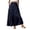 Z137-Navy, variant on Skirts for Women Midi Length White Straight Hawaiian Cute Chiffon Elastic High Waist Pleated A-Line Flared Maxi Skirts
