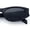 Black Frame - Black Lens, variant on Slim Rectangle Sunglasses Narrow Small Frame Chunky Arm Retro 90s Y2K UV400 Peach Frame - Brown Lens
