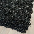 thumbnail image 6 of SAFAVIEH Mariam Leather Shag Area Rug, Black, 4' x 6', 6 of 6