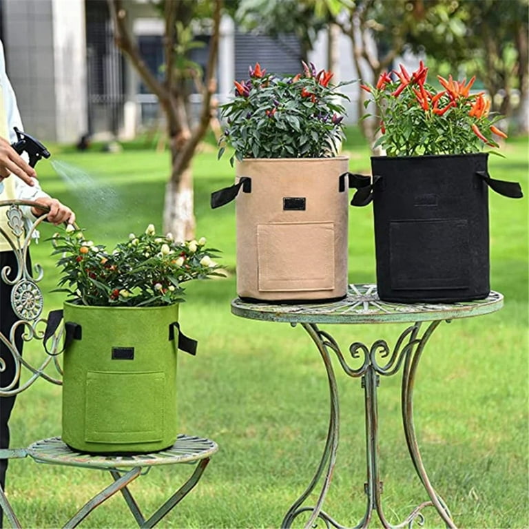VEVOR 5-Pack 200 Gallon Plant Grow Bag with Handles Aeration Fabric Pots Washable Reusable