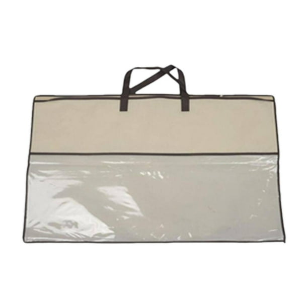 Bolsa para guardar edredones, organizador de ropa con asas reforzadas, bolsa para guardar mantas, organizador de armario para ropa de cama, suéteres y 37 x 47 cm
