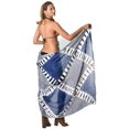 thumbnail image 2 of HAPPY BAY Women's Bikini Beach Wrap Swimwear Swim Cover up Bathing suit Summer Wraps Swimsuit Beachwear Sarong Coverups Skirts for Women One Size Blue Grey, Tie Dye, 2 of 5